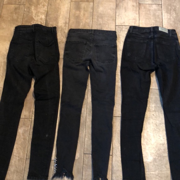 3 pairs ZARA Size 2 Skinny Jeans - Picture 2 of 5